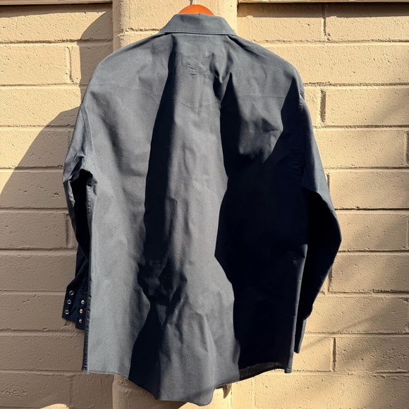 Wrangler‎ Black Pearl Snap Button Up Western Shirt Men’s 16x33 - Picture 2 of 7